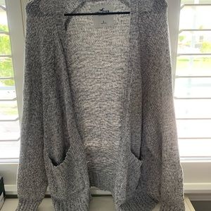Hollister heathered grey cardigan